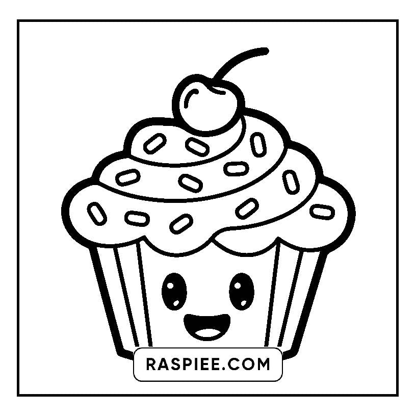 160 Bold and Easy Kawaii Food Coloring Pages