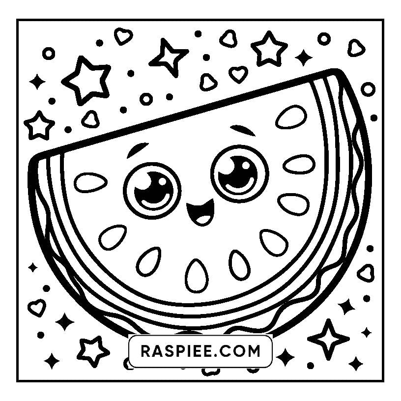 160 Bold and Easy Kawaii Food Coloring Pages
