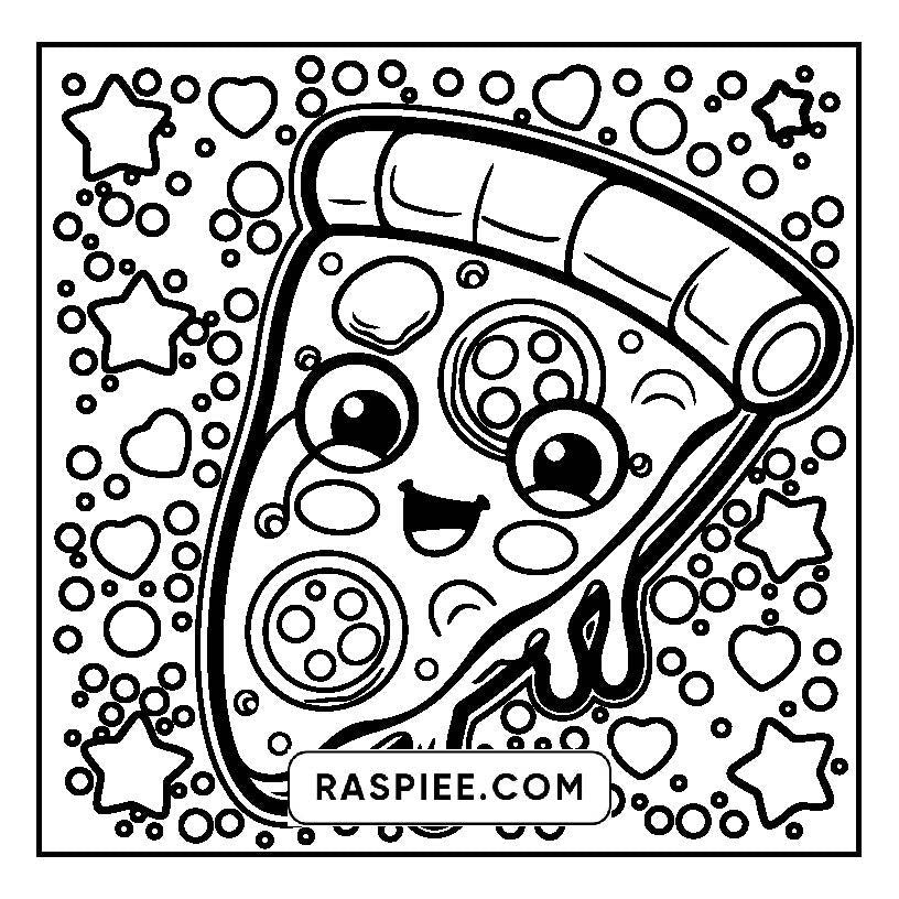 160 Bold and Easy Kawaii Food Coloring Pages
