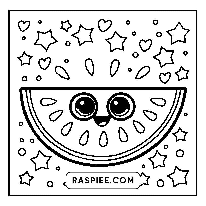 160 Bold and Easy Kawaii Food Coloring Pages