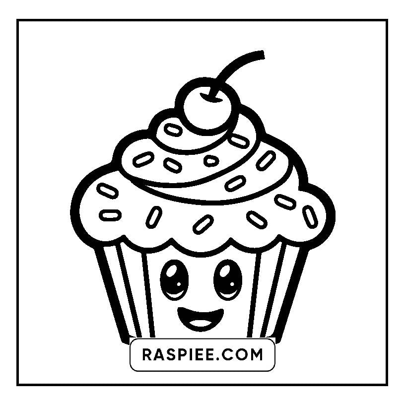 160 Bold and Easy Kawaii Food Coloring Pages