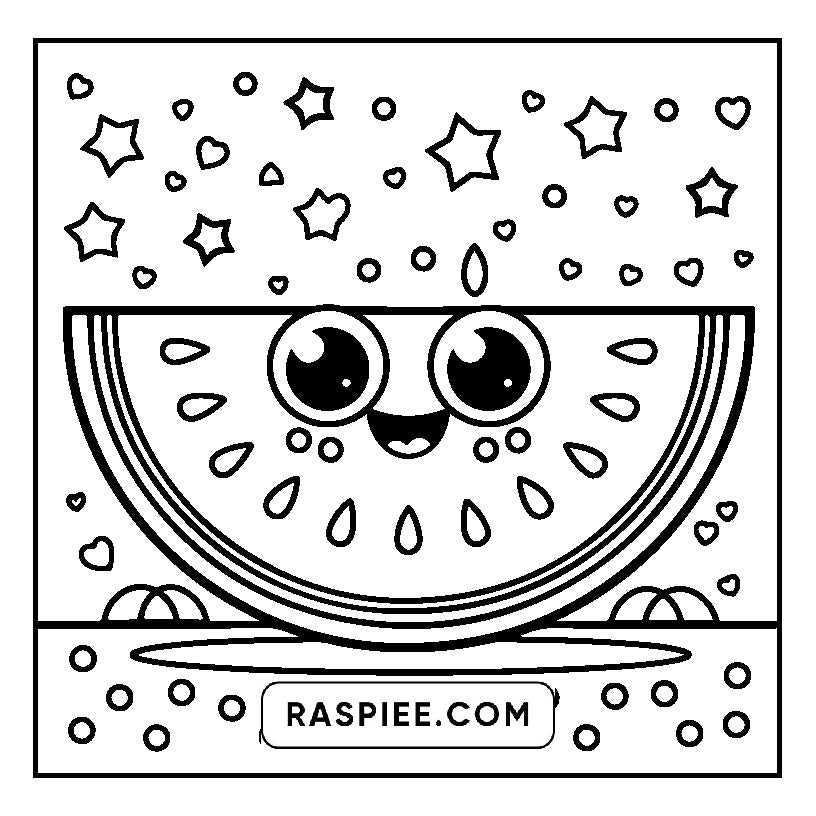 160 Bold and Easy Kawaii Food Coloring Pages