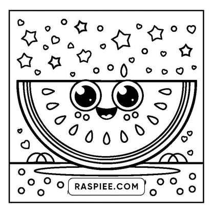 160 Bold and Easy Kawaii Food Coloring Pages