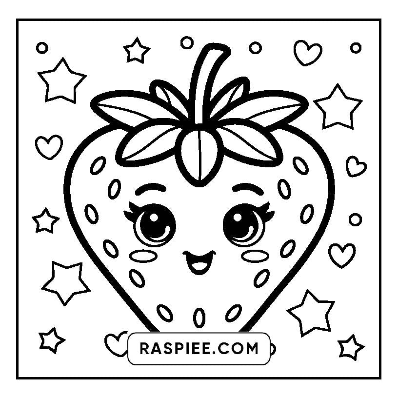 160 Bold and Easy Kawaii Food Coloring Pages