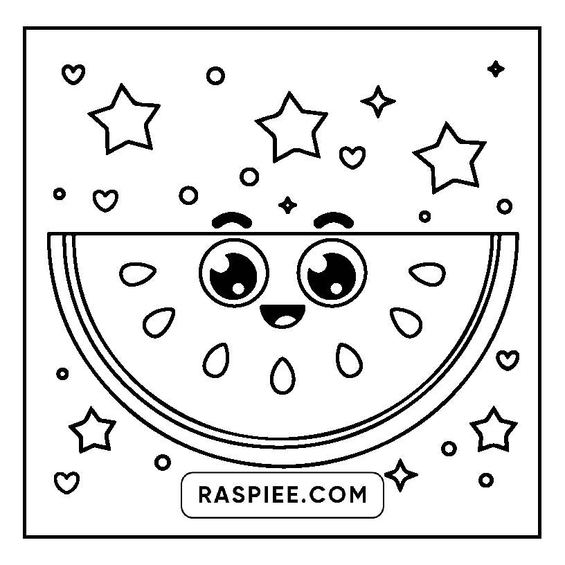 160 Bold and Easy Kawaii Food Coloring Pages