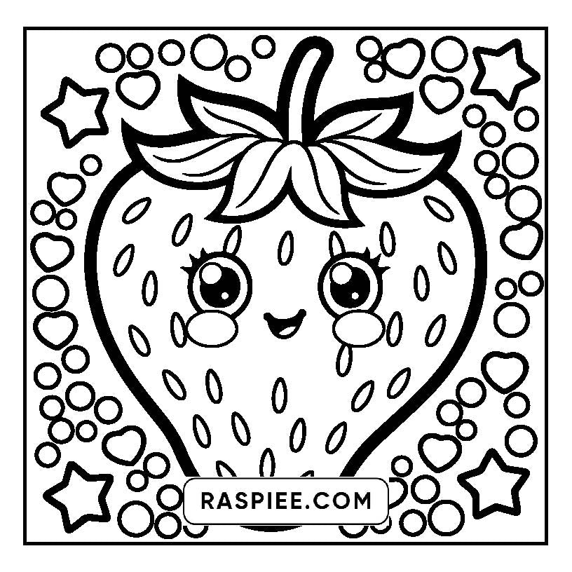 160 Bold and Easy Kawaii Food Coloring Pages
