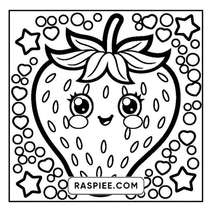 160 Bold and Easy Kawaii Food Coloring Pages