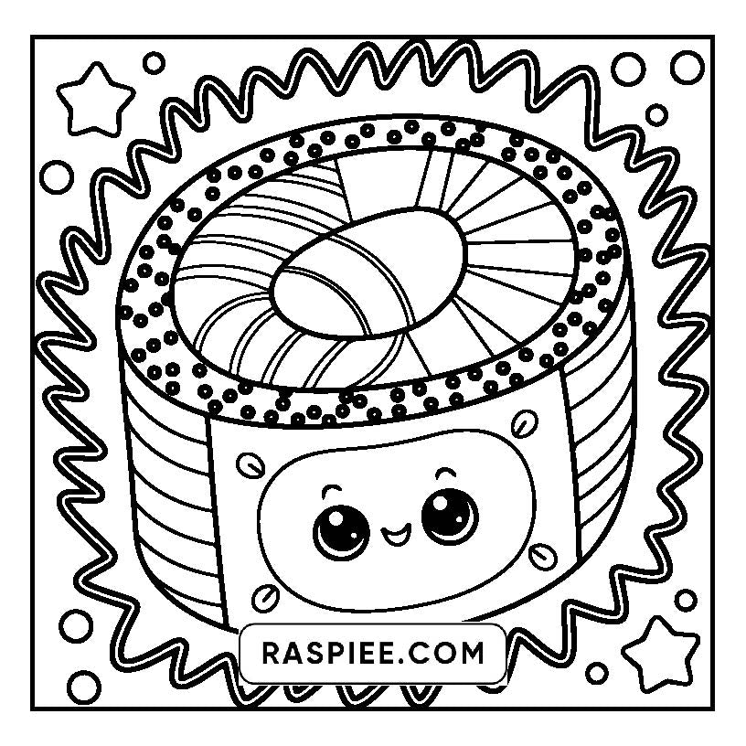 160 Bold and Easy Kawaii Food Coloring Pages