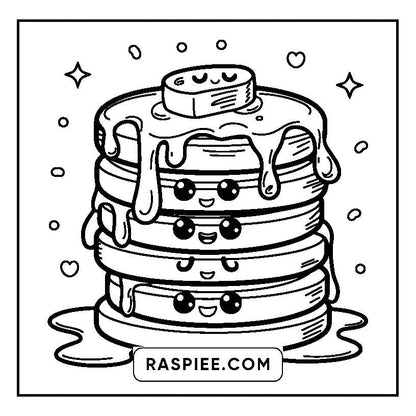 160 Bold and Easy Kawaii Food Coloring Pages