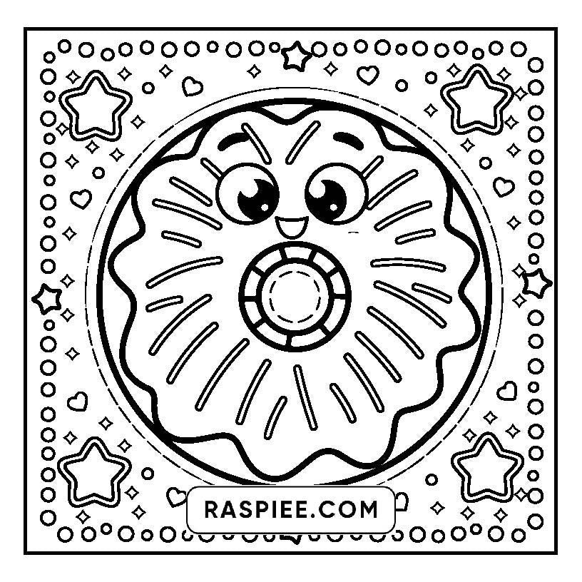 160 Bold and Easy Kawaii Food Coloring Pages