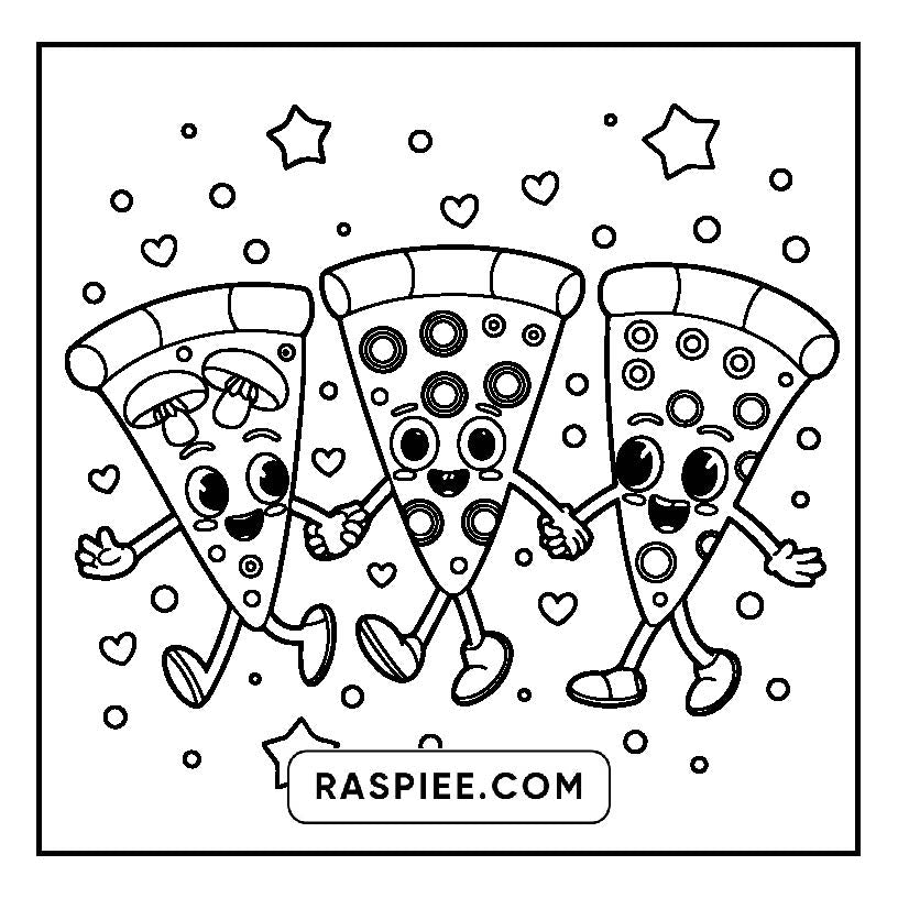 160 Bold and Easy Kawaii Food Coloring Pages