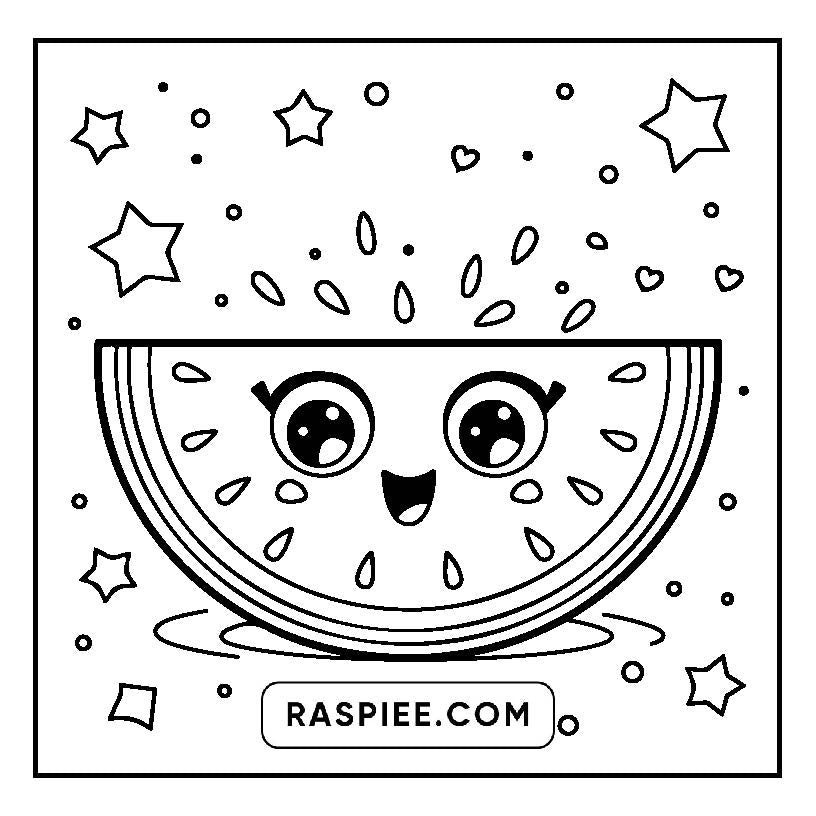 160 Bold and Easy Kawaii Food Coloring Pages