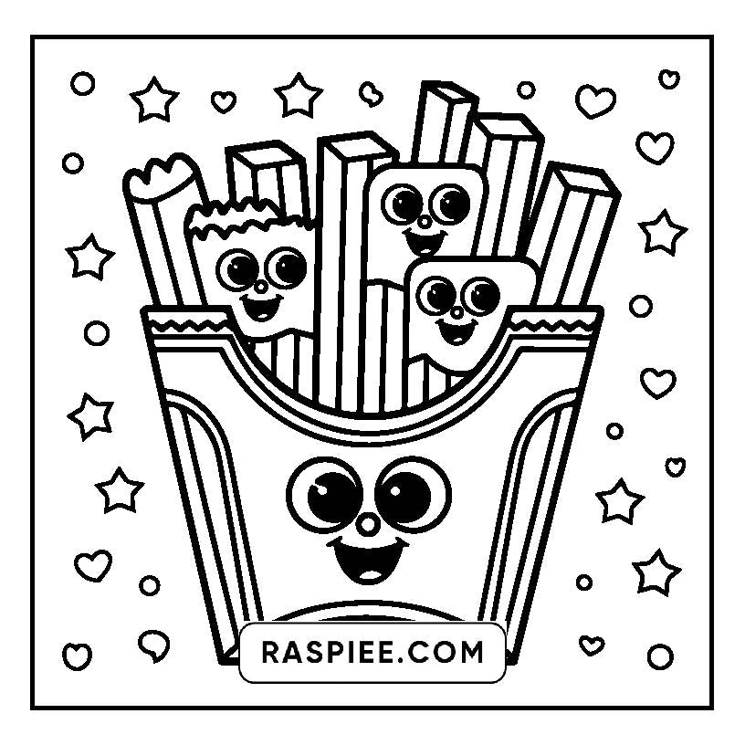 160 Bold and Easy Kawaii Food Coloring Pages