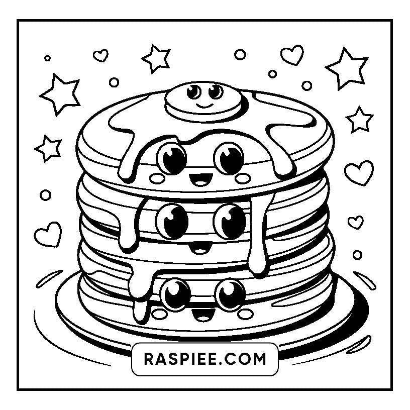 160 Bold and Easy Kawaii Food Coloring Pages