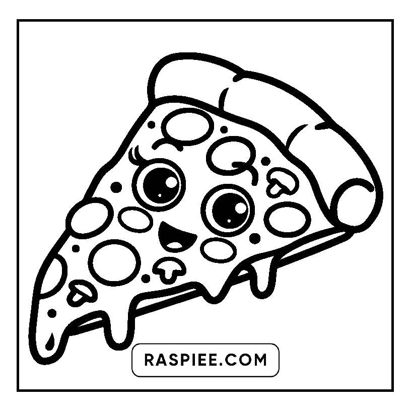 160 Bold and Easy Kawaii Food Coloring Pages