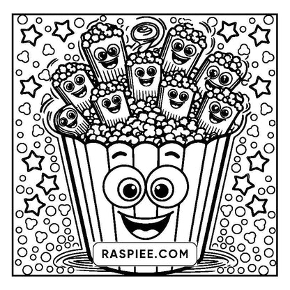 160 Bold and Easy Kawaii Food Coloring Pages