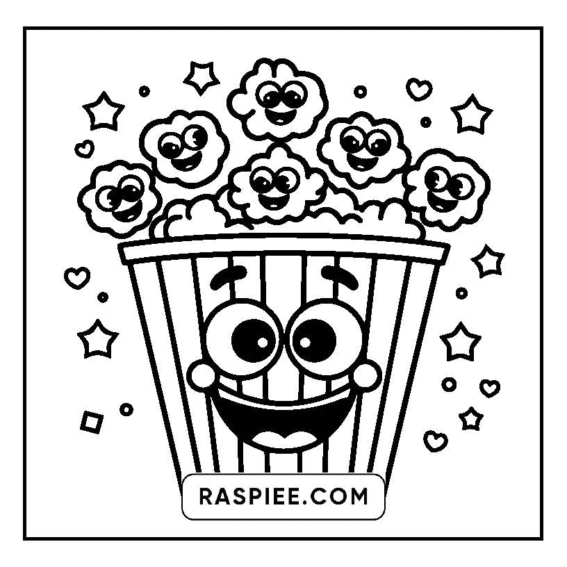 160 Bold and Easy Kawaii Food Coloring Pages