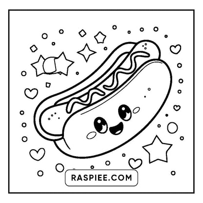 160 Bold and Easy Kawaii Food Coloring Pages