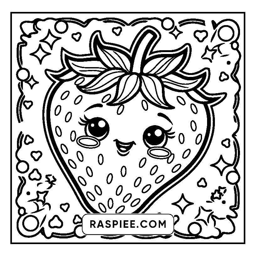 160 Bold and Easy Kawaii Food Coloring Pages