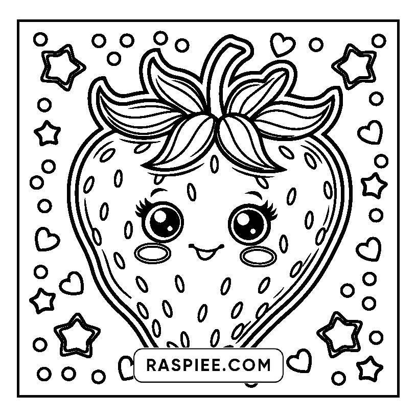 160 Bold and Easy Kawaii Food Coloring Pages