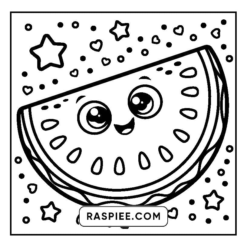 160 Bold and Easy Kawaii Food Coloring Pages