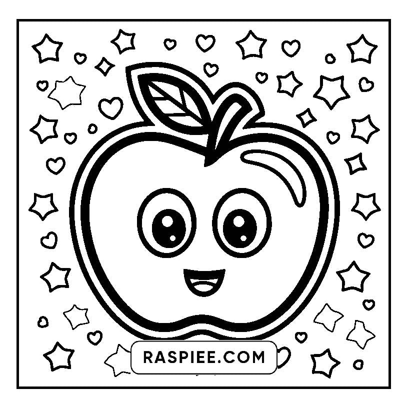160 Bold and Easy Kawaii Food Coloring Pages