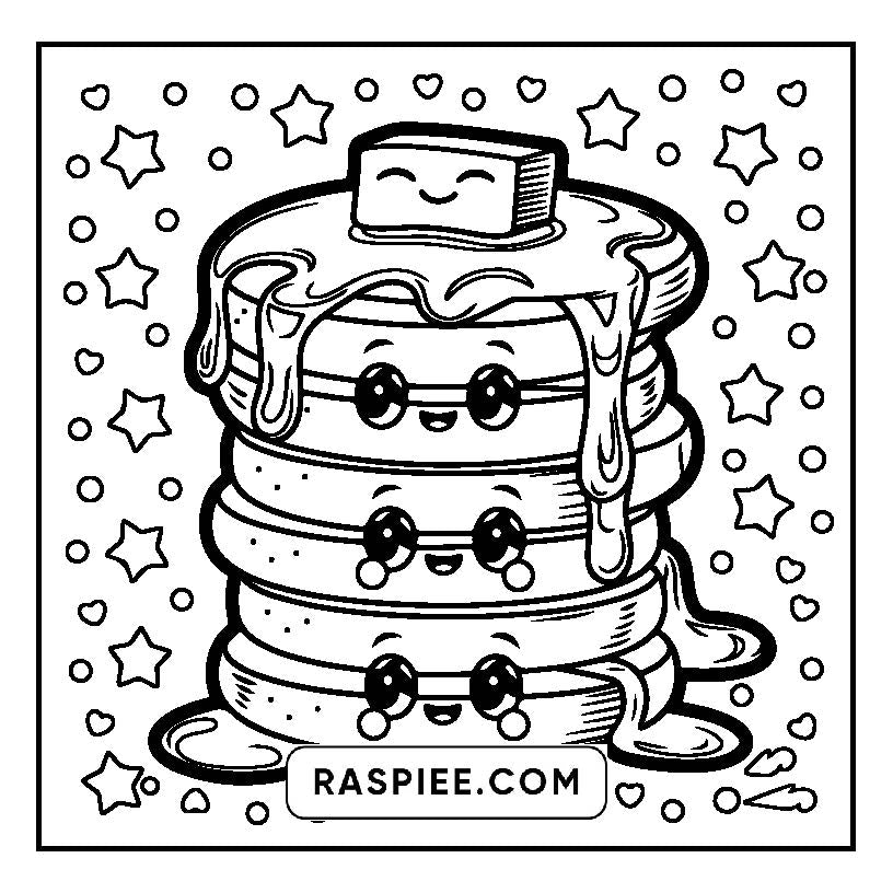160 Bold and Easy Kawaii Food Coloring Pages