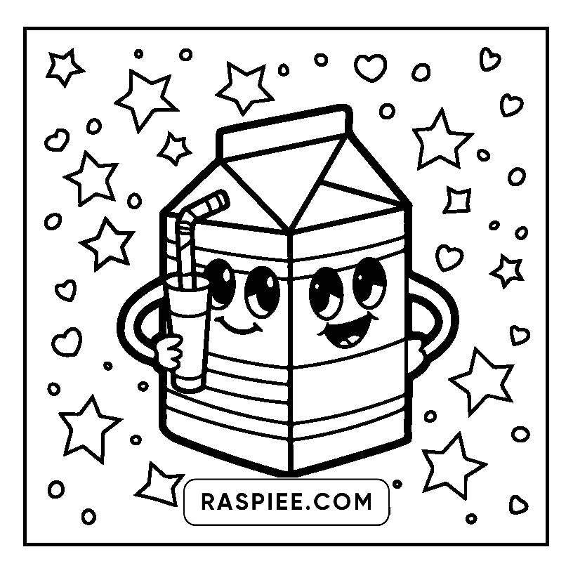 160 Bold and Easy Kawaii Food Coloring Pages