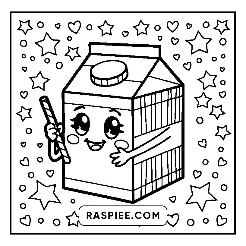160 Bold and Easy Kawaii Food Coloring Pages
