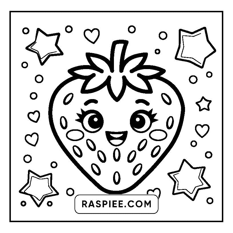 160 Bold and Easy Kawaii Food Coloring Pages