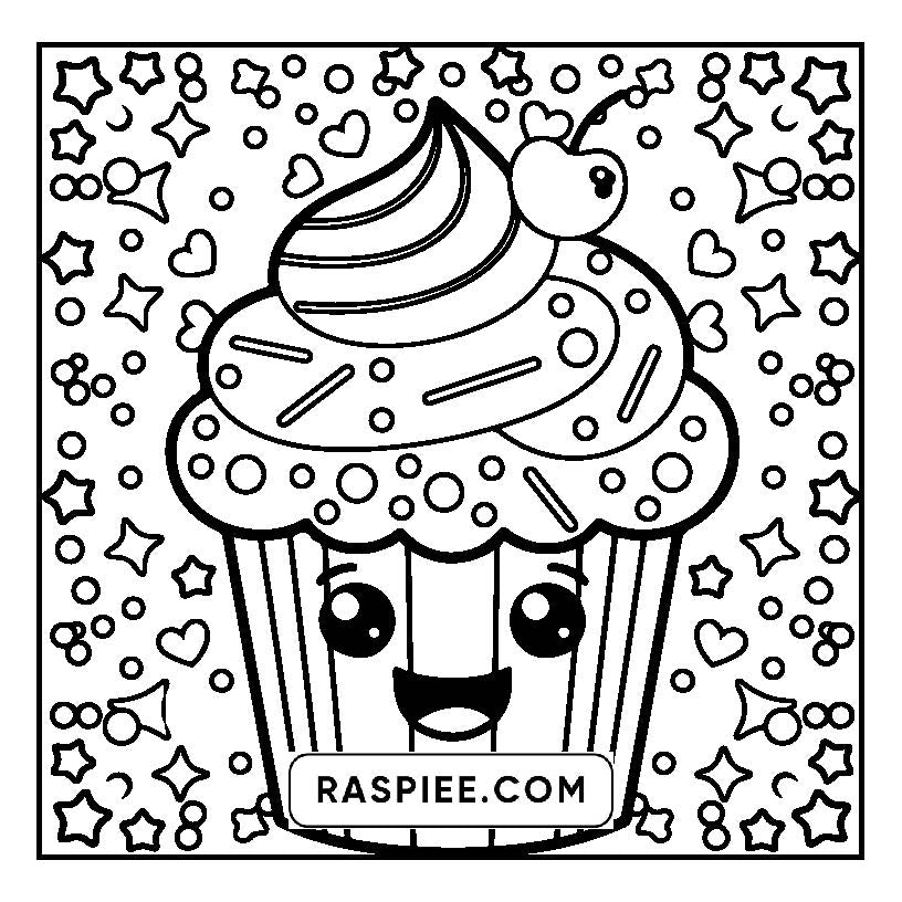 160 Bold and Easy Kawaii Food Coloring Pages