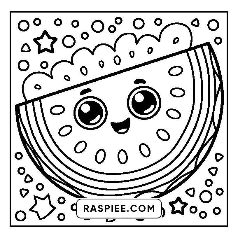 160 Bold and Easy Kawaii Food Coloring Pages