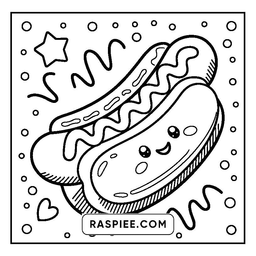 160 Bold and Easy Kawaii Food Coloring Pages