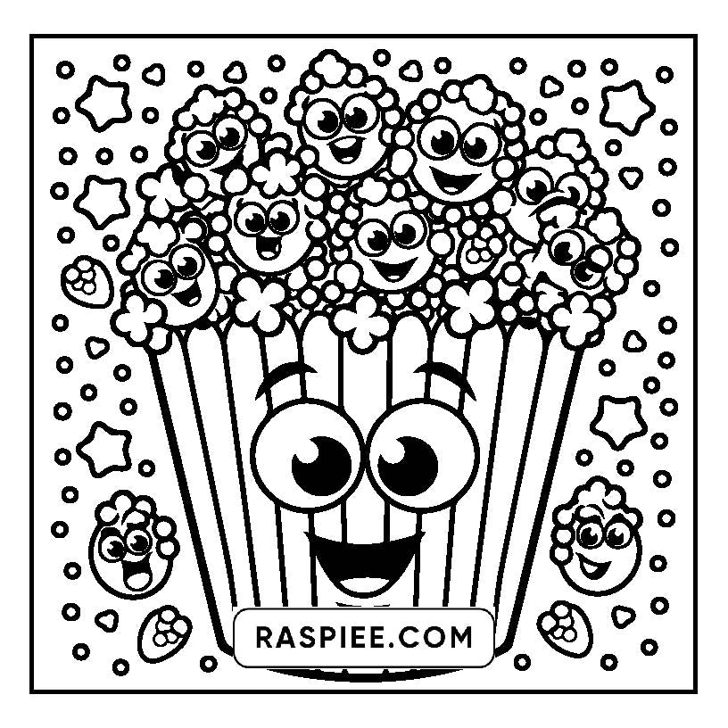 160 Bold and Easy Kawaii Food Coloring Pages