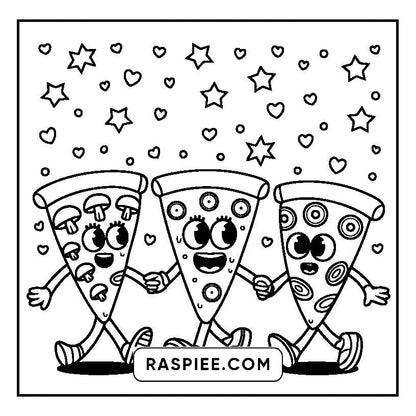 160 Bold and Easy Kawaii Food Coloring Pages