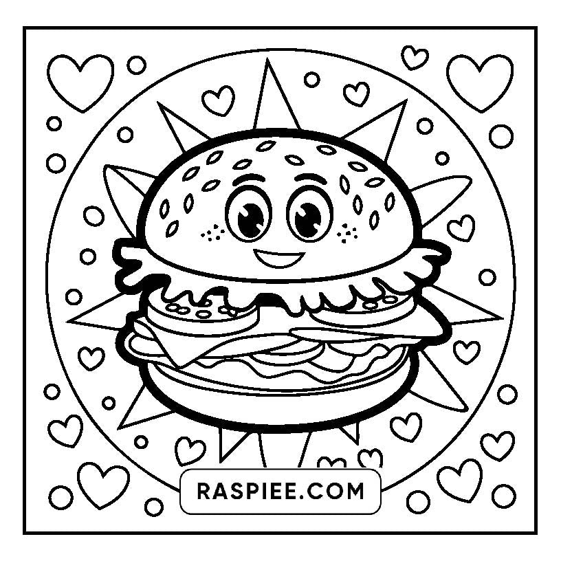 160 Bold and Easy Kawaii Food Coloring Pages