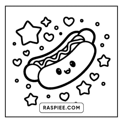 160 Bold and Easy Kawaii Food Coloring Pages