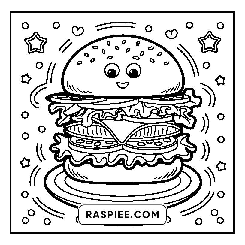 160 Bold and Easy Kawaii Food Coloring Pages