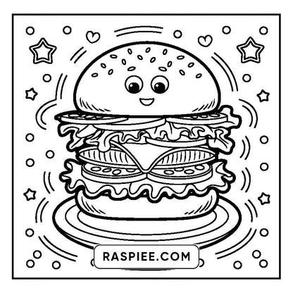 160 Bold and Easy Kawaii Food Coloring Pages