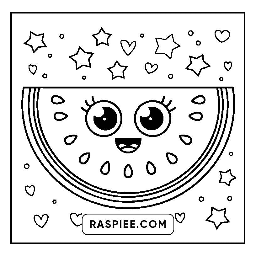 160 Bold and Easy Kawaii Food Coloring Pages