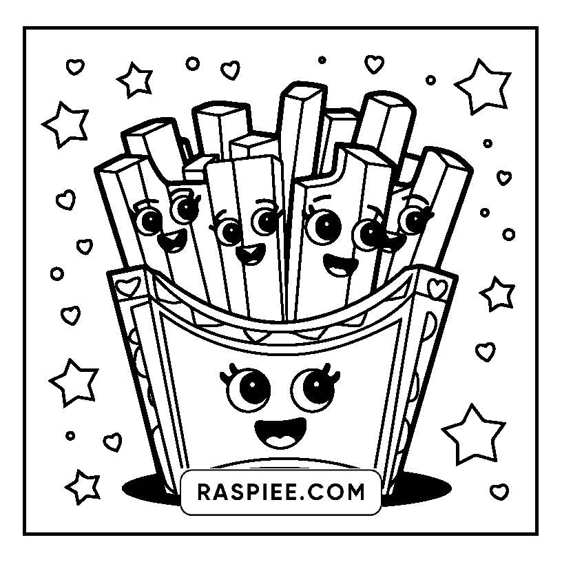 160 Bold and Easy Kawaii Food Coloring Pages