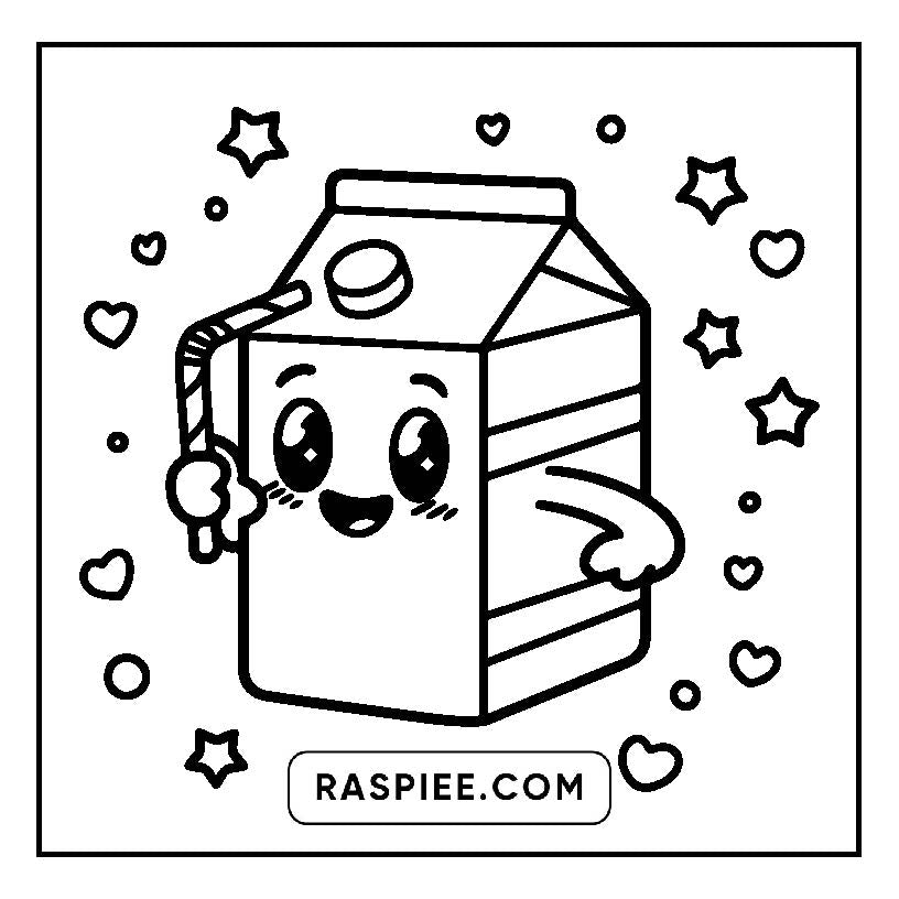 160 Bold and Easy Kawaii Food Coloring Pages