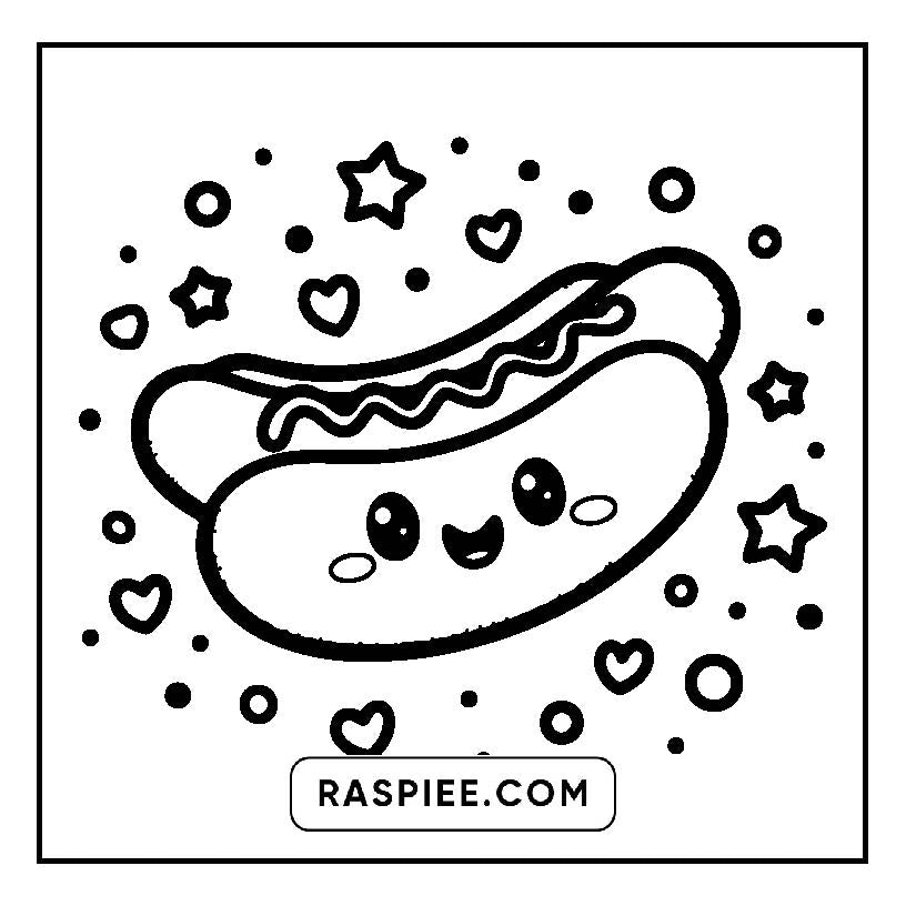 160 Bold and Easy Kawaii Food Coloring Pages