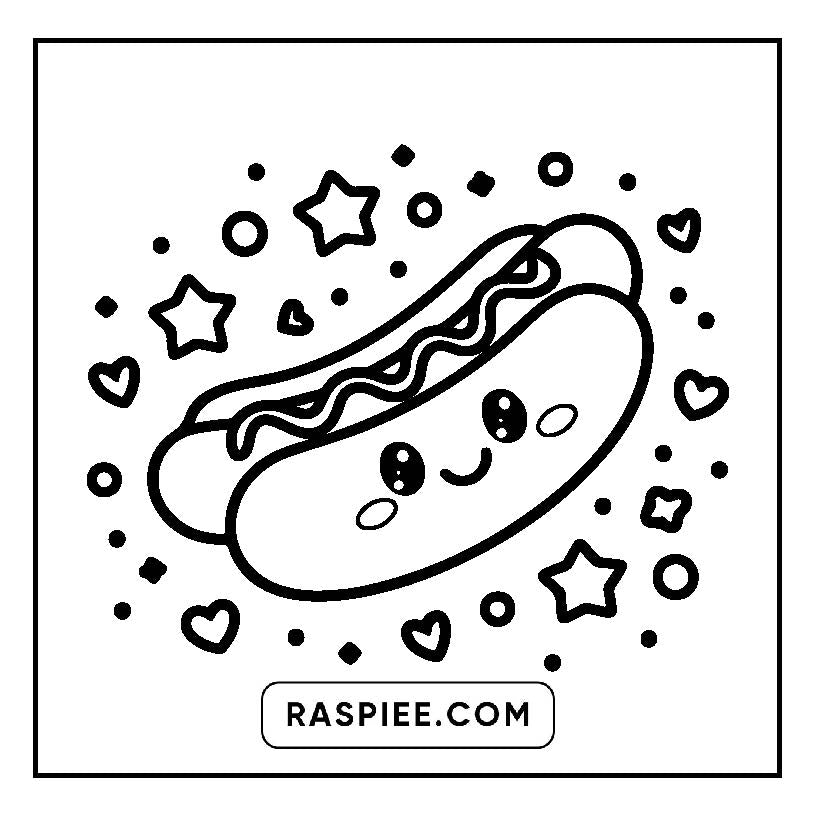 160 Bold and Easy Kawaii Food Coloring Pages