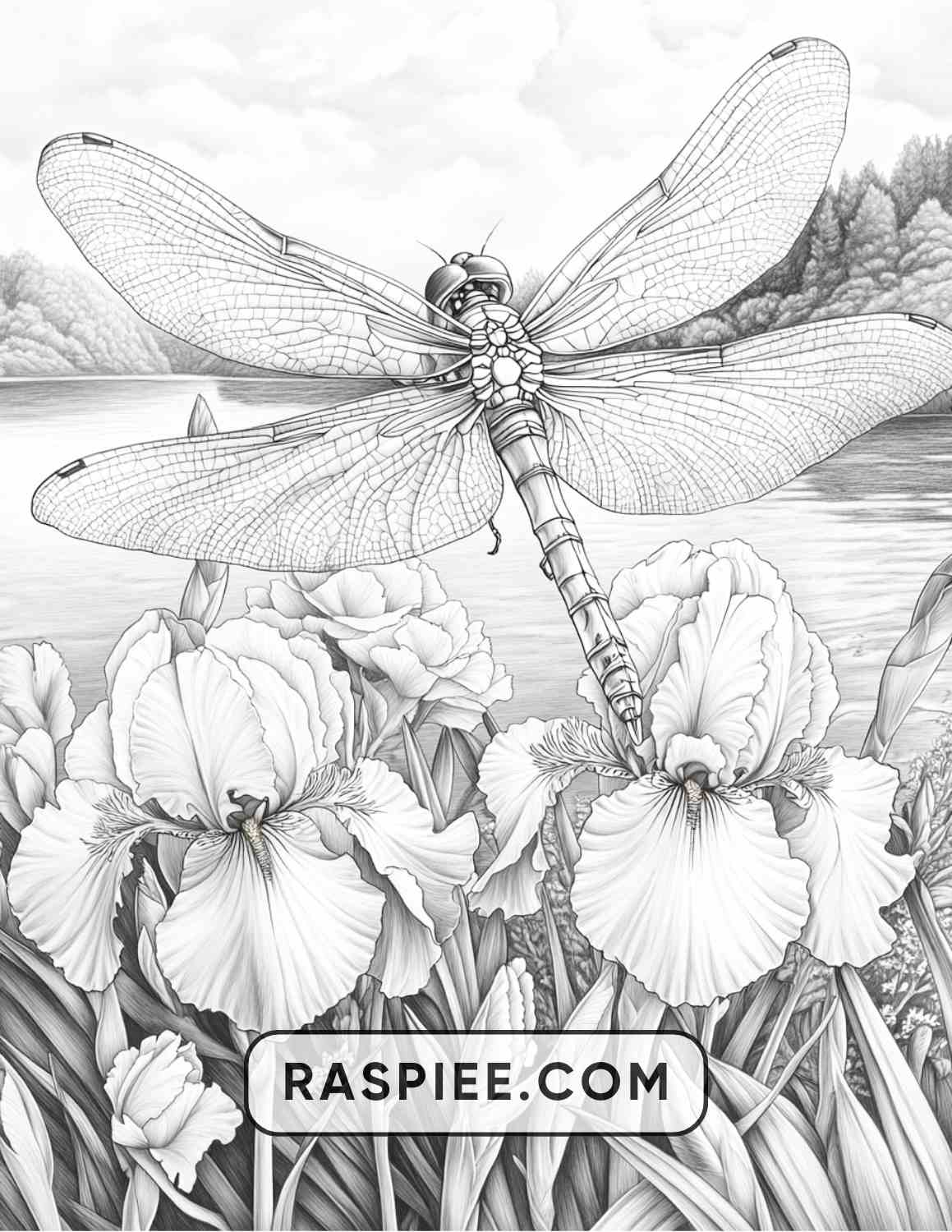 Insects and Flowers Adult Coloring Pages