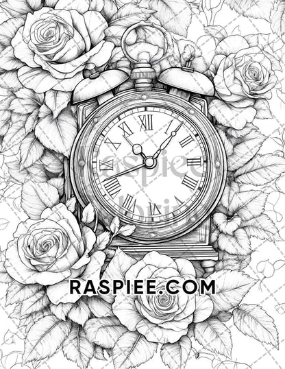 Fall Flowers Adult Coloring Pages Printable PDF Instant Download