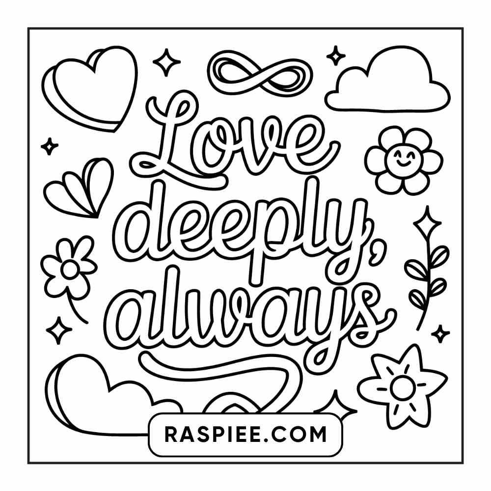 78 Bold and Easy Inspirational Words Coloring Pages Printable PDF Instant Download