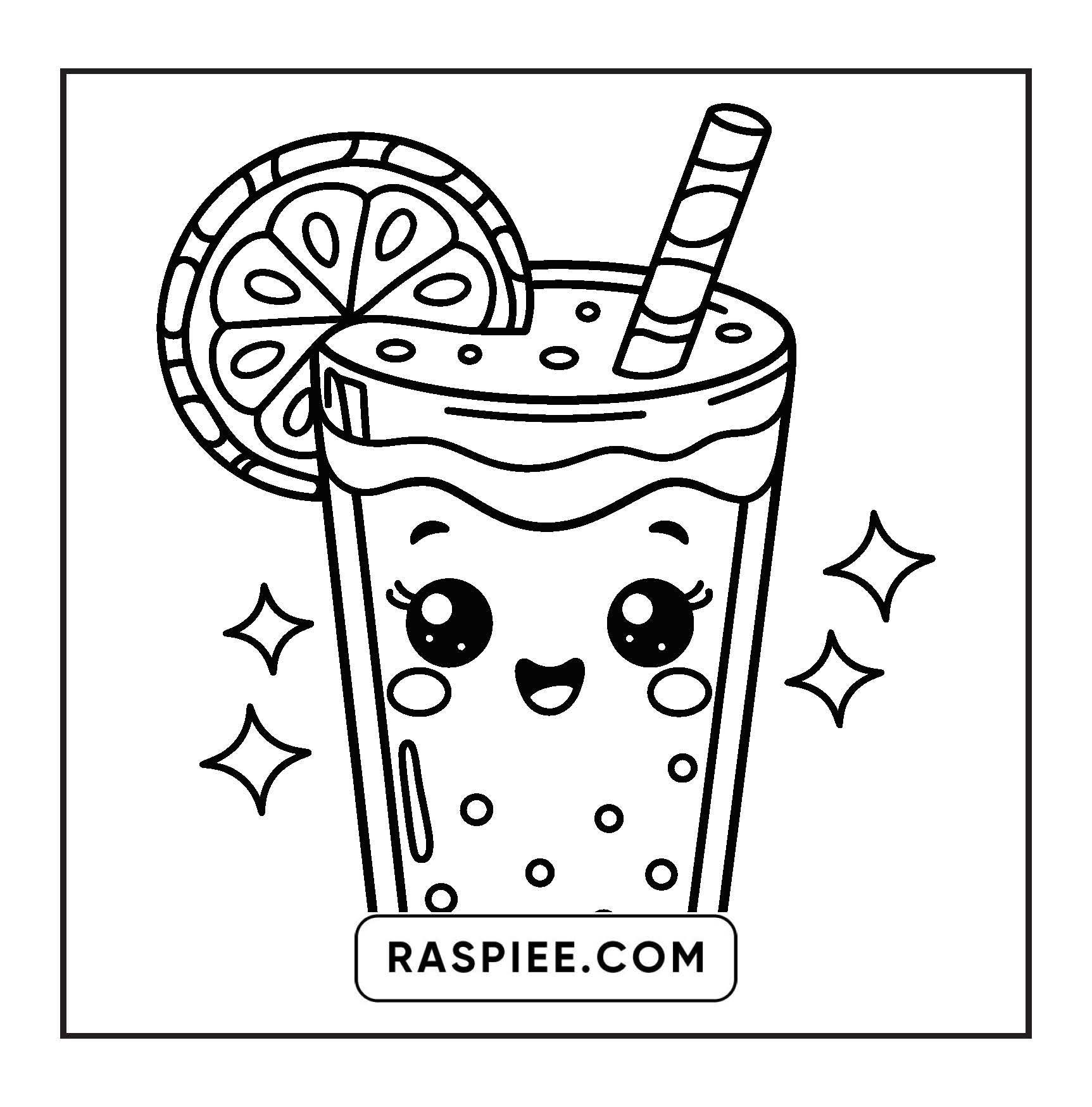 189 Bold and Easy Kawaii Food Coloring Pages