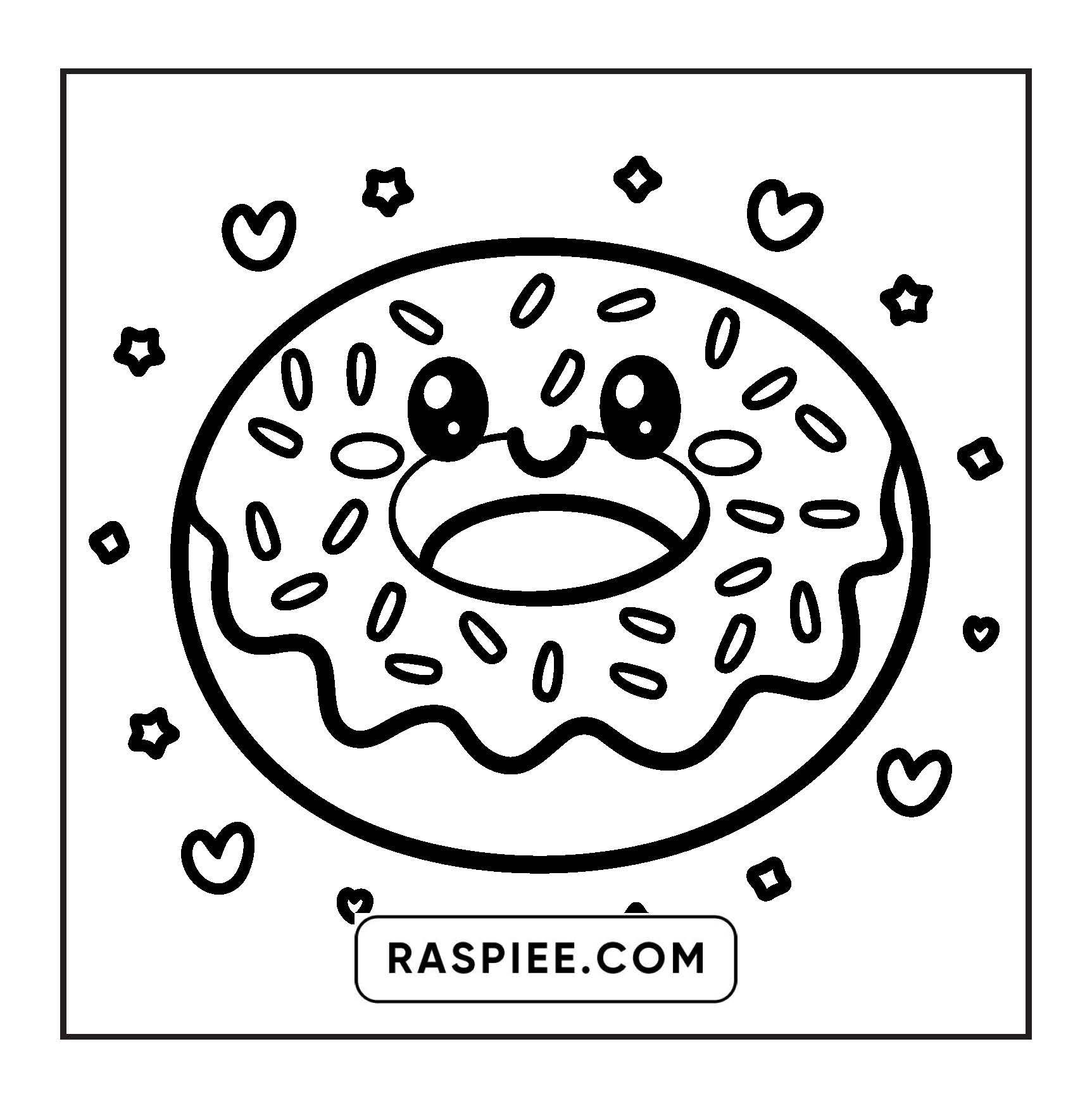 189 Bold and Easy Kawaii Food Coloring Pages