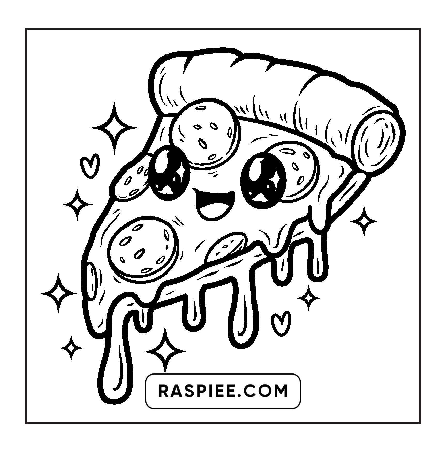 189 Bold and Easy Kawaii Food Coloring Pages